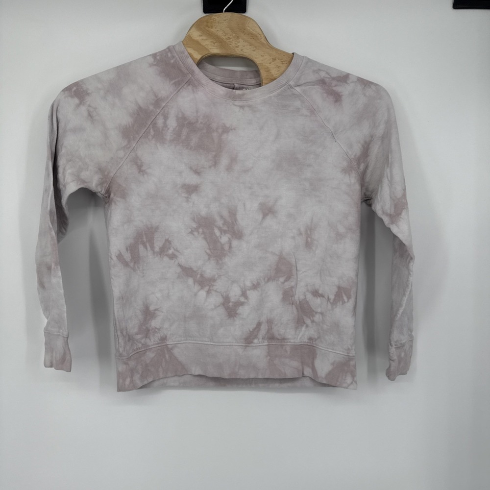 Athleta Sundown Tie Dye Sweatshirt Lavender Medium Crewneck Hippie Rave Pullover